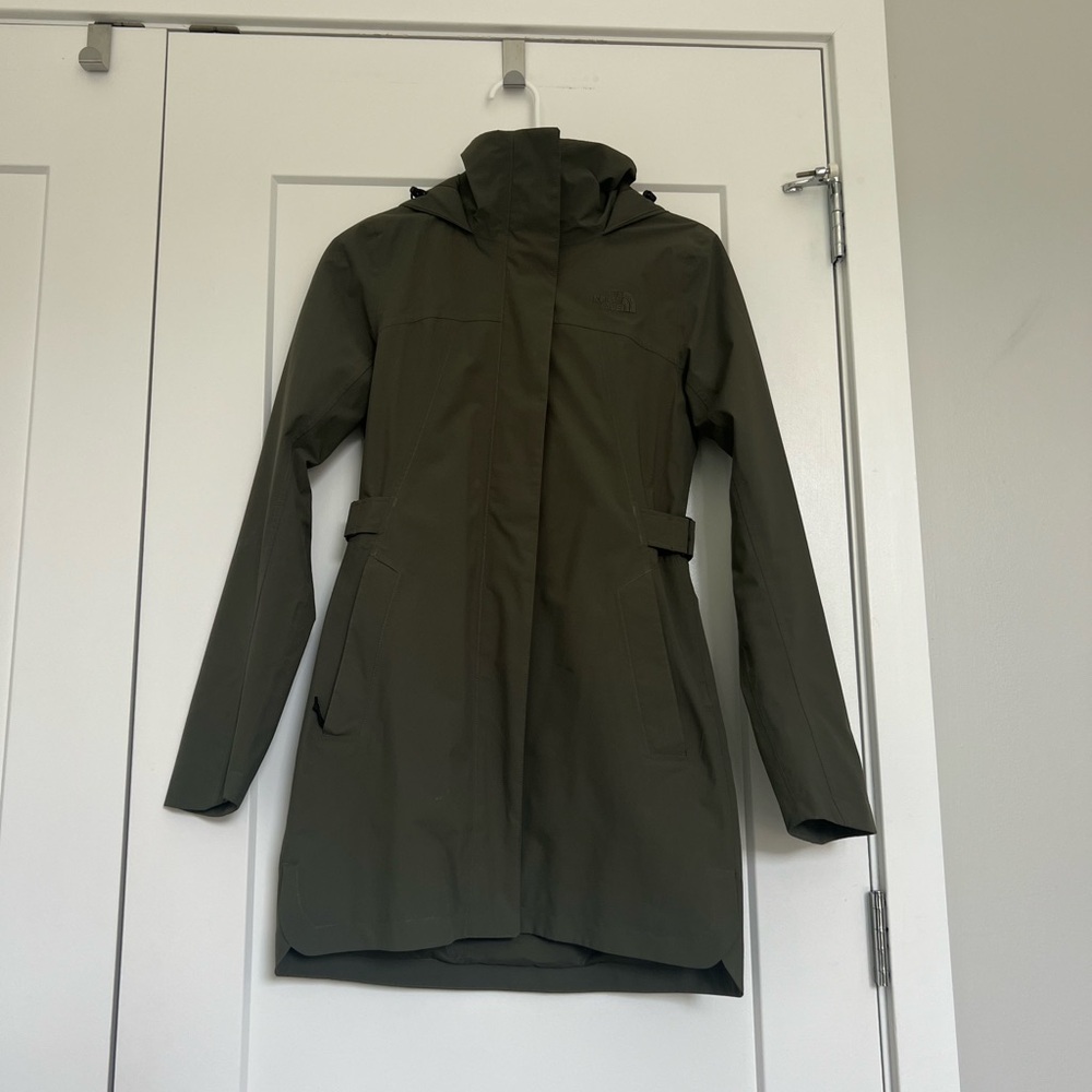 The North Face Olive Trench Coat - Picture 2 of 6